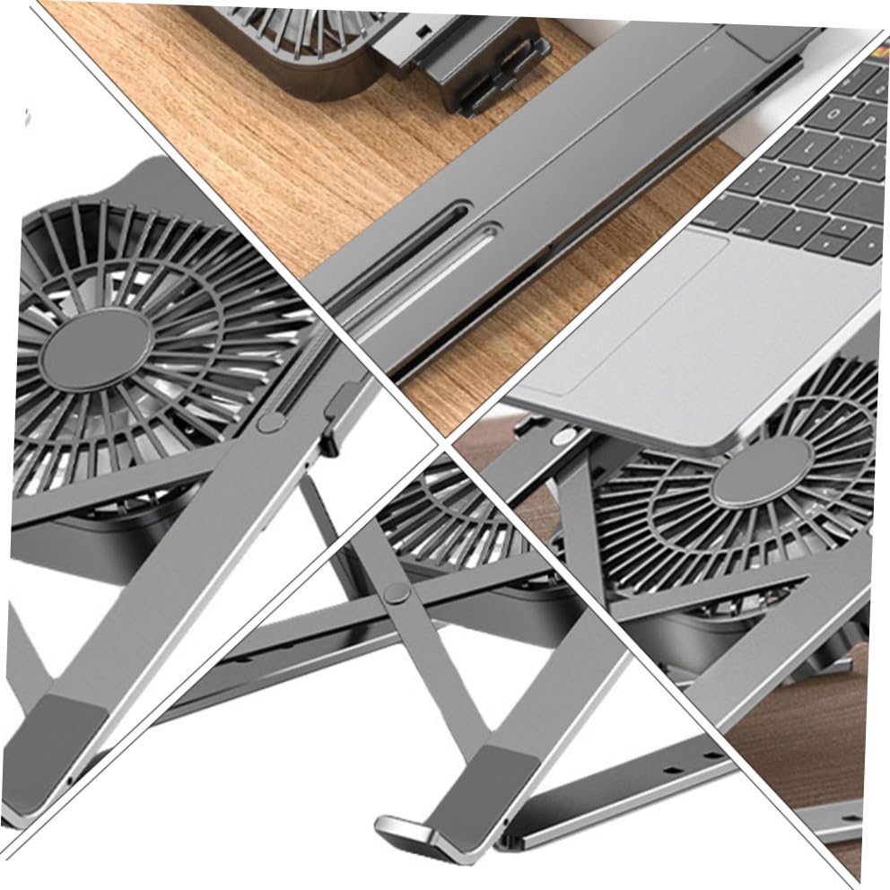 Soporte ajustable de aleación para portátil con ventilador de enfriamiento miniatura 7
