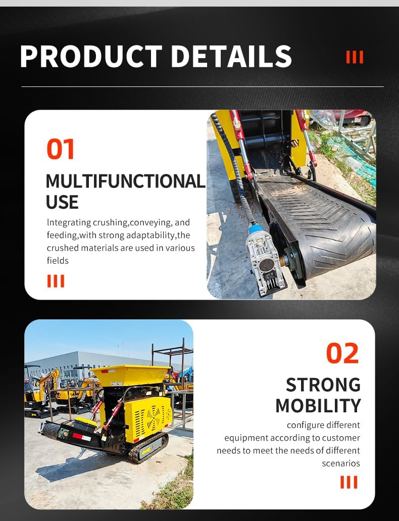 Small Mobile Rock Crusher with Crawler Track System for Quarry Stone Crushing and Construction Material Processing