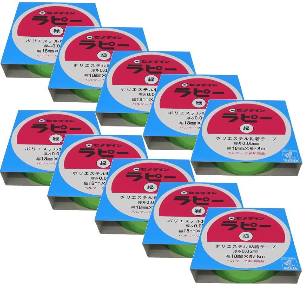 Amazon | セメダイン ラピーテープ200 緑 18X8 TP-267 00003685