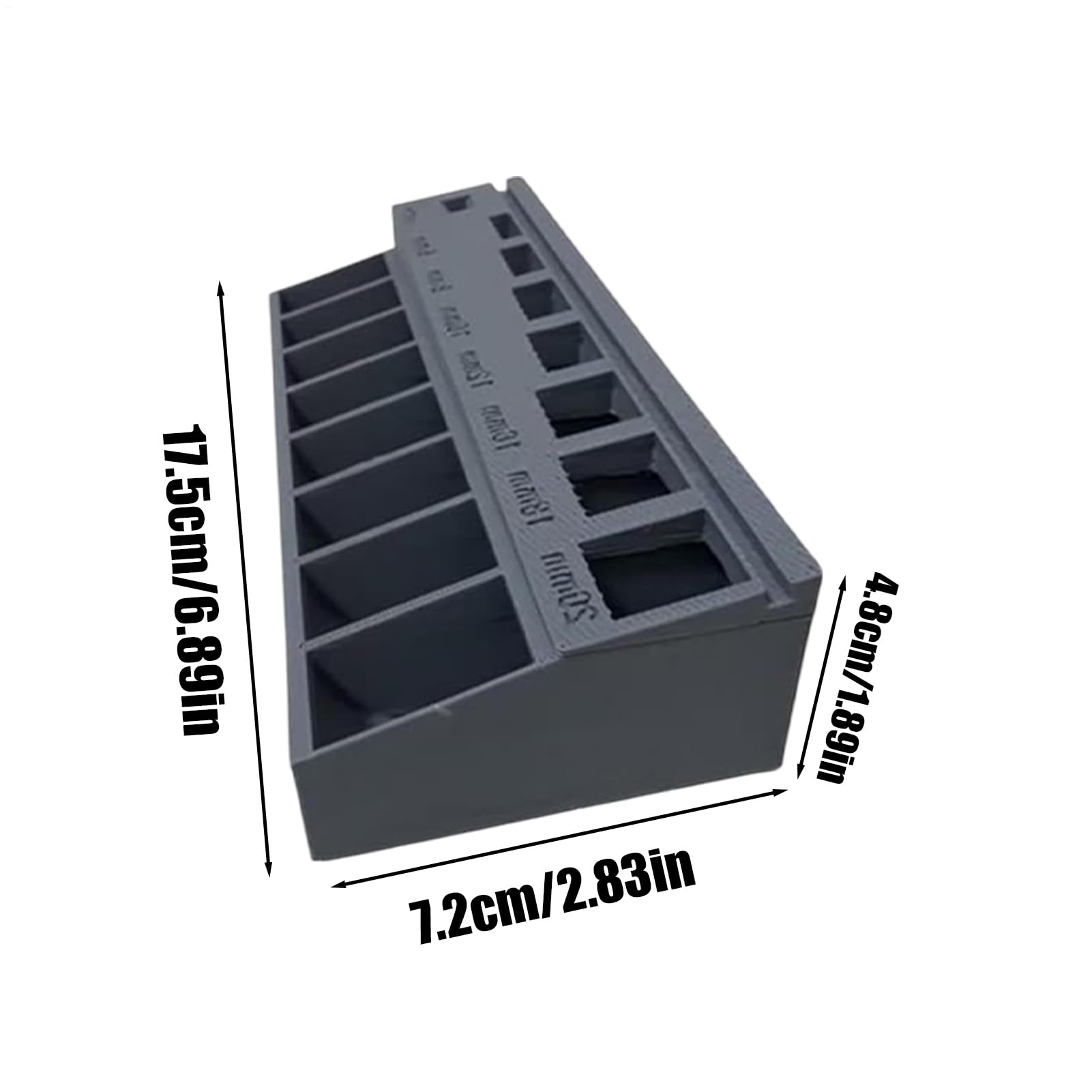 Clasificador de tornillos, tornillos, longitudes, bandeja de clasificación, estuche de almacenamiento ergonómico impreso en 3D, para taller, garaje, bricolaje, organización