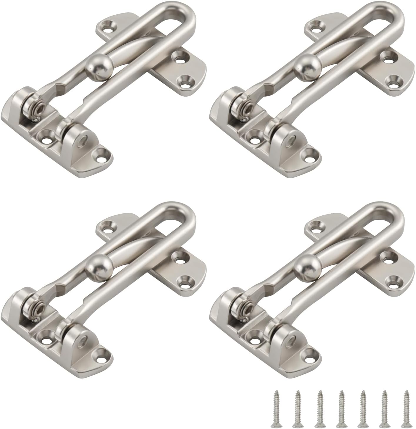 WellMade Swing Bar Door Lock Latch 4 Pack,Door Security