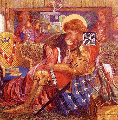 Peinture à l'huile faite à la main de Rossetti sur toile de lin