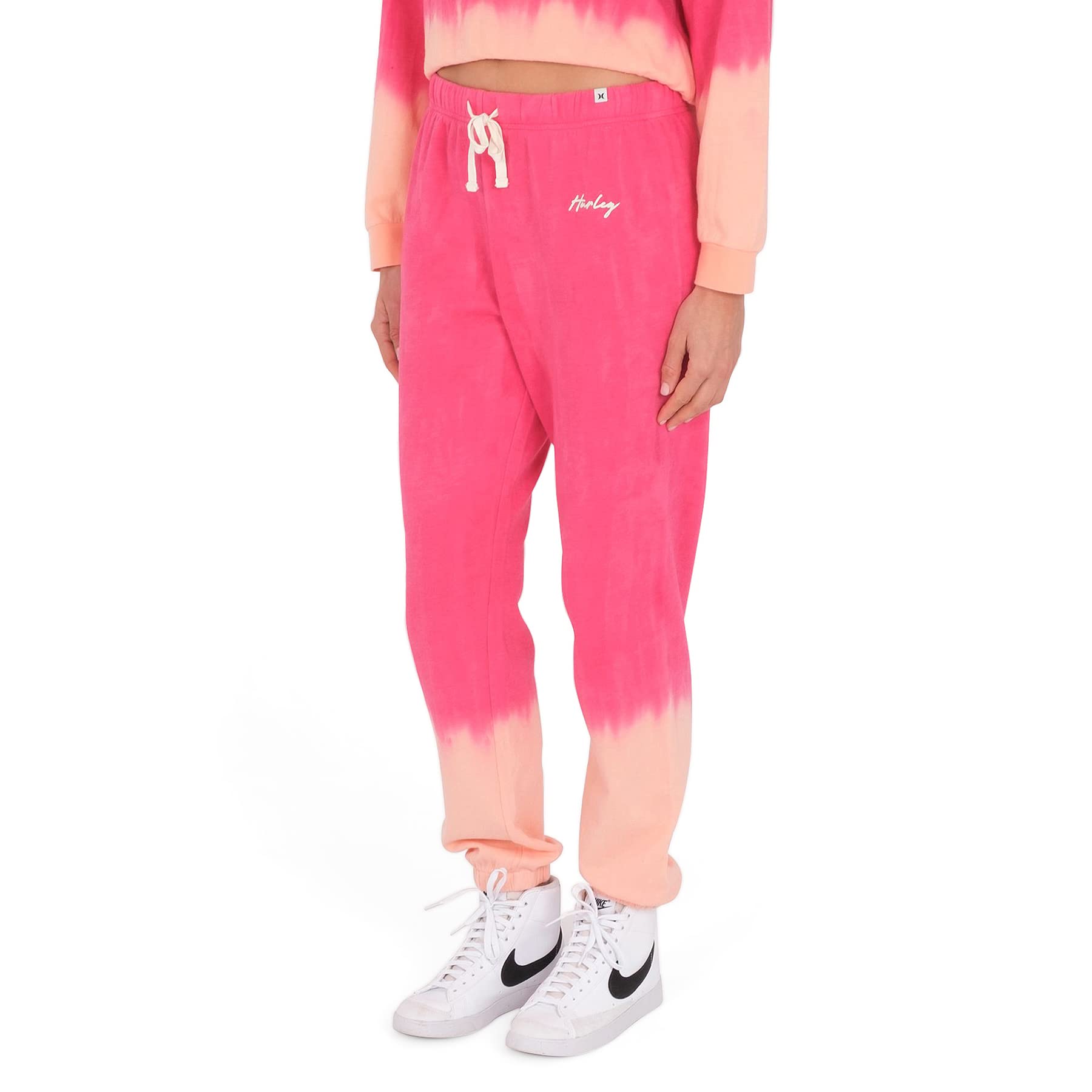 Hurley Tie Dye Fleece Jogger Azalea