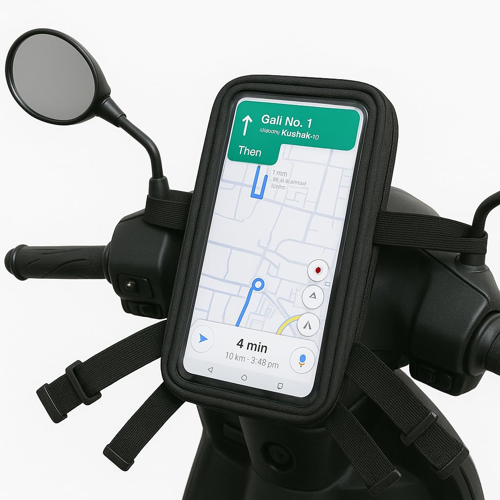 Universal Mobile Holder/Stand/Mount Pouch for Scooters Scooty Activa Jupiter EV's | X1 Model...-image-36