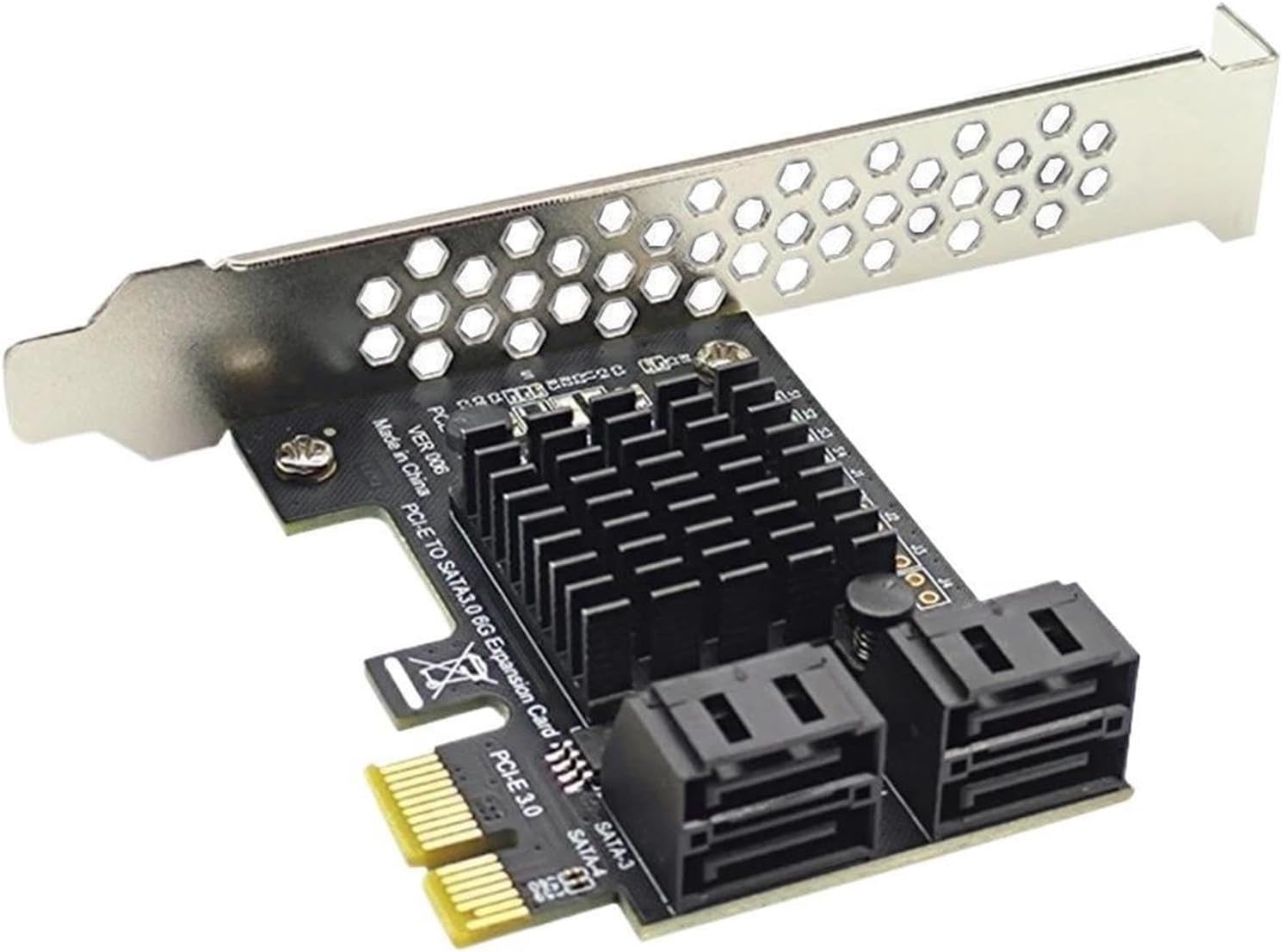 PCI‑E X1 4/6‑Port SATA3.0 Expansion Card(4 Port)
