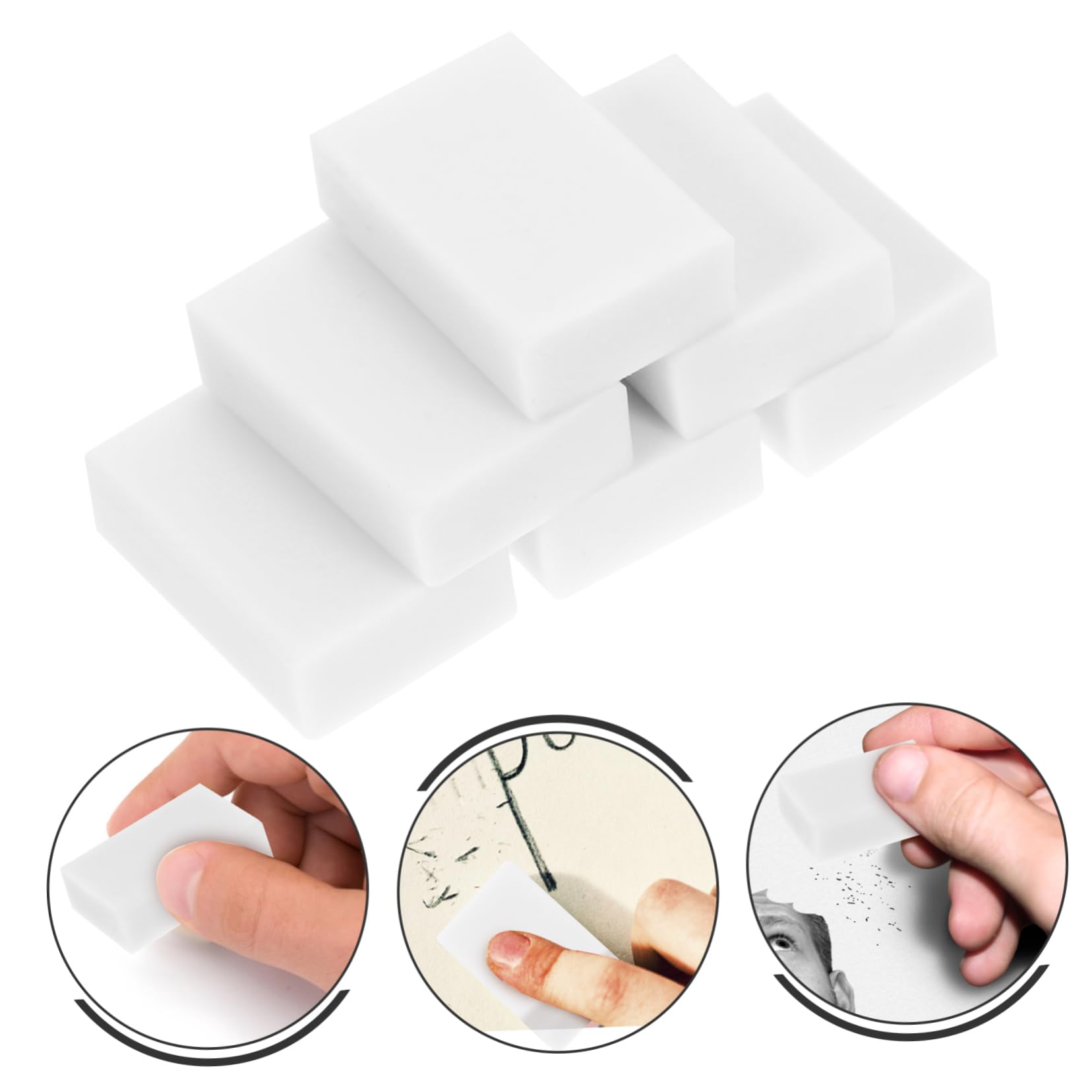 Uonlytech 5 Series Dibujo Para Lápiz Borrador Para Técnicas De Dibujo Y Escritura Casa Escuela Y Oficina 30 Piezas X 5