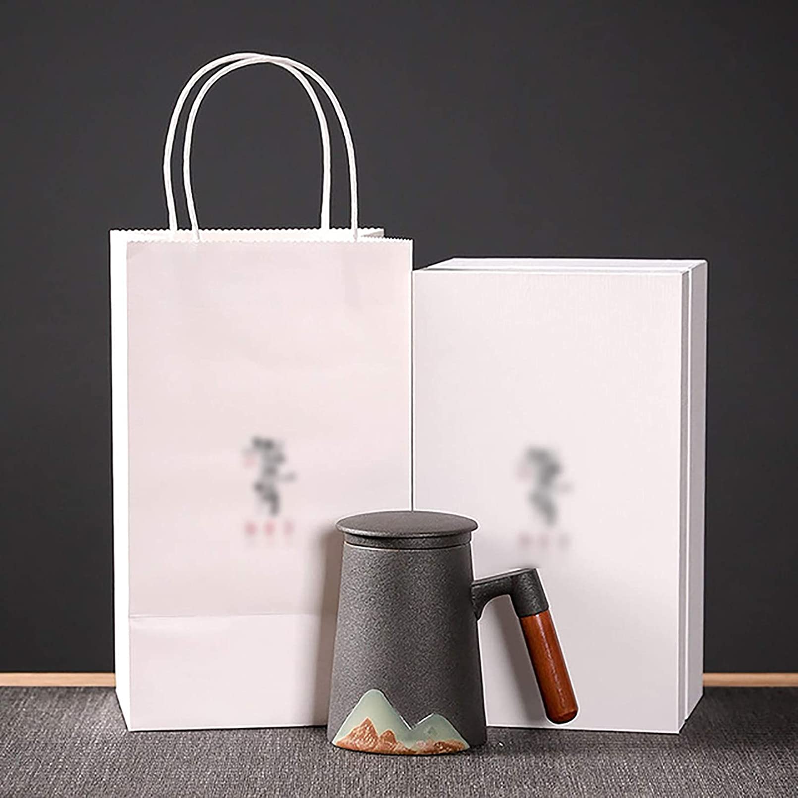Tazze da tè in Ceramica con Coperchio, Elegante Tazza da caffè e cucchiaino da caffè, Tazza da tè per Famiglie di Amici Come Regalo a Sorpresa, Tazza da tè, Tazza in Porcellana