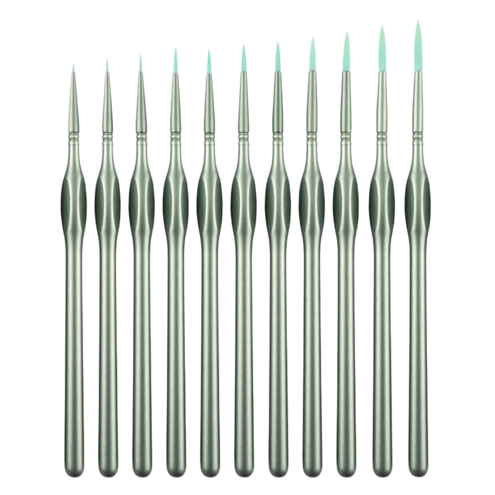 11Pcs Detail Paint Brush Set Miniature Brushes for Fine Detailing Acrylic Watercolor Oil Art Painting Model Drawing Fine Tip Drawing Pen
