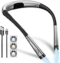 Glocusent Book Light, 3-Color & 6-Brightness Reading Light, Bendable Neck Light, 80-hr Lasting Rechargeable Book Light, Perfect Reading Lights for Books in Bed, Knitting, Repairing, Book Lovers Gifts