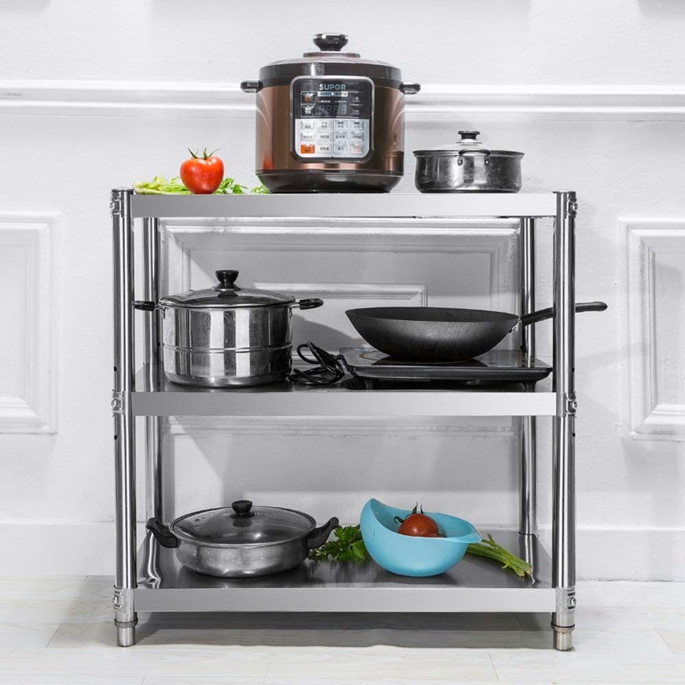 Grille de Four à Micro-Ondes, grilles de Cuisine à 3 Niveaux, Support de Rangement en Acier Inoxydable pour boulangers, très résistant, capacité de Charge exceptionnelle, 70 cm de Long, 50