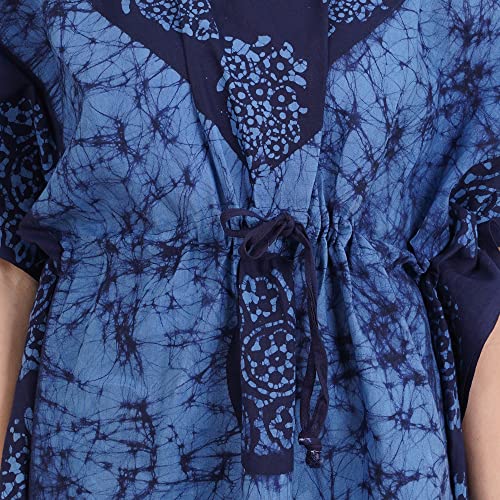 Image of Onekbhalo Women's Cotton Floral Kaftan Nighty Maxi Gown (OK Free Size)