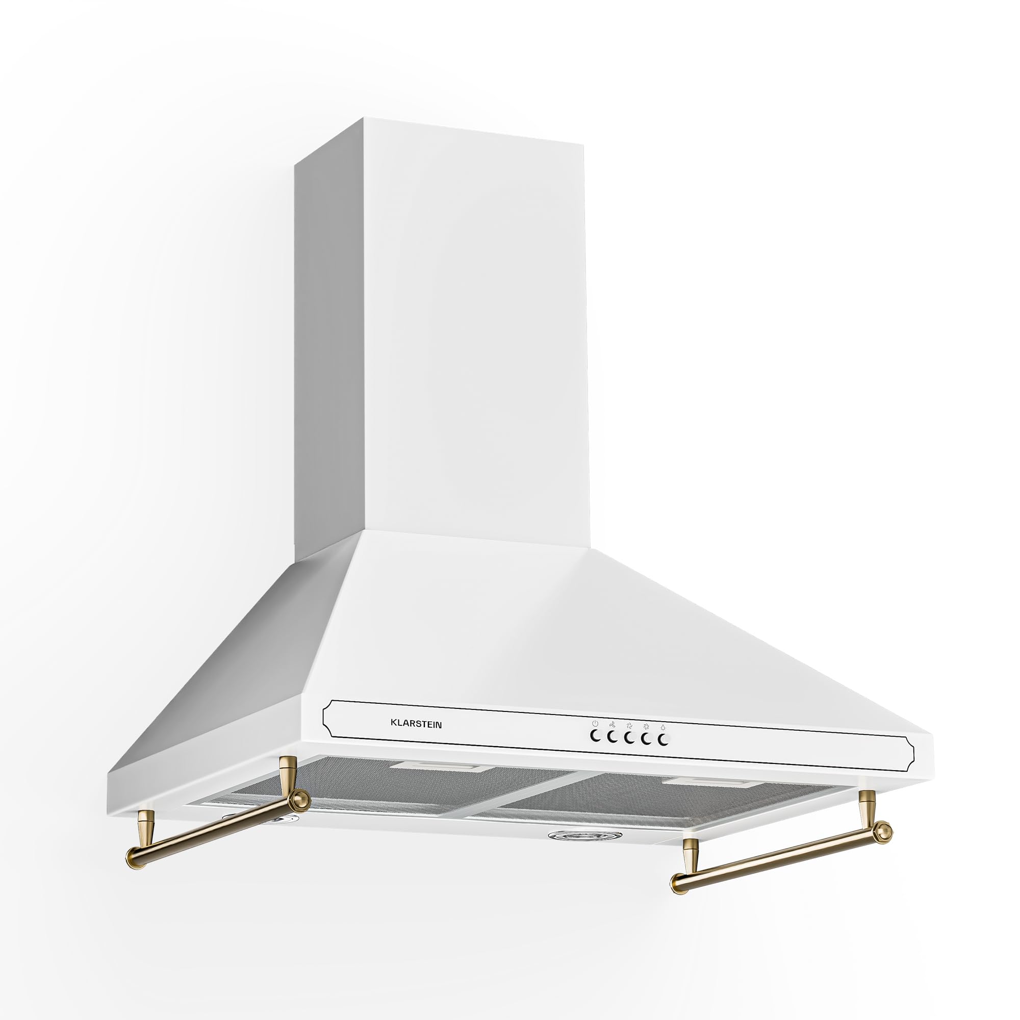 Klarstein 60cm Angled Extractor Fan for Kitchens, Exhaust Extractor Fan Hood w/Dishwasher Safe Aluminium Grease Filter, Quiet and Powerful 645m³/h Airflow, LED Lighting, Degreasing Extractor Hood — view 9