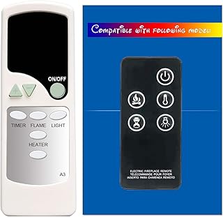 CHOUBENBEN Compatible with Twin Star ClassicFlame Classic Flame Electric Fireplace Stove Heater Infrared Remote Control 28EF022GRA 28EF022SRA 33EF022GRA 33EF022SRA
