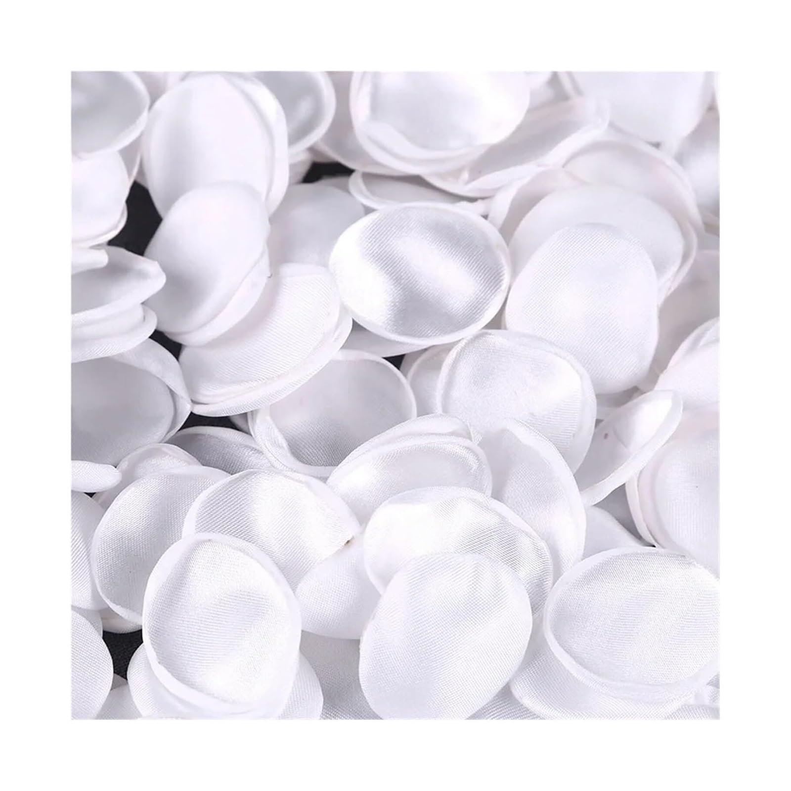 HIFRQVVC Artificial Flower Confetti, Artificial Rose Petals Multicolor 4cm 100 Or 200 Pcs For Wedding Valentines Day(White,200pcs)