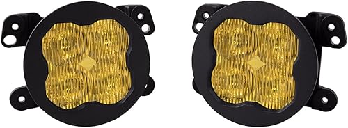 Diode Dynamics Kit de luces antiniebla LED SS3 compatible con Jeep JL Wrangler 2018-2022 SaharaRubicon con parachoques de plástico, amarillo SAEDOT