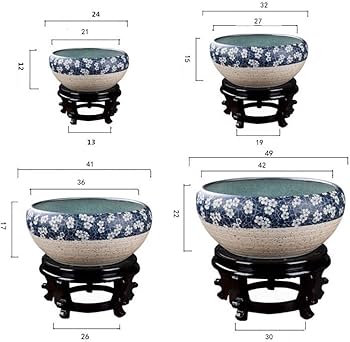 Amazon.co.jp: 植木鉢穴なし 金魚鉢 アンティーク調 陶器鉢 軽い鉢