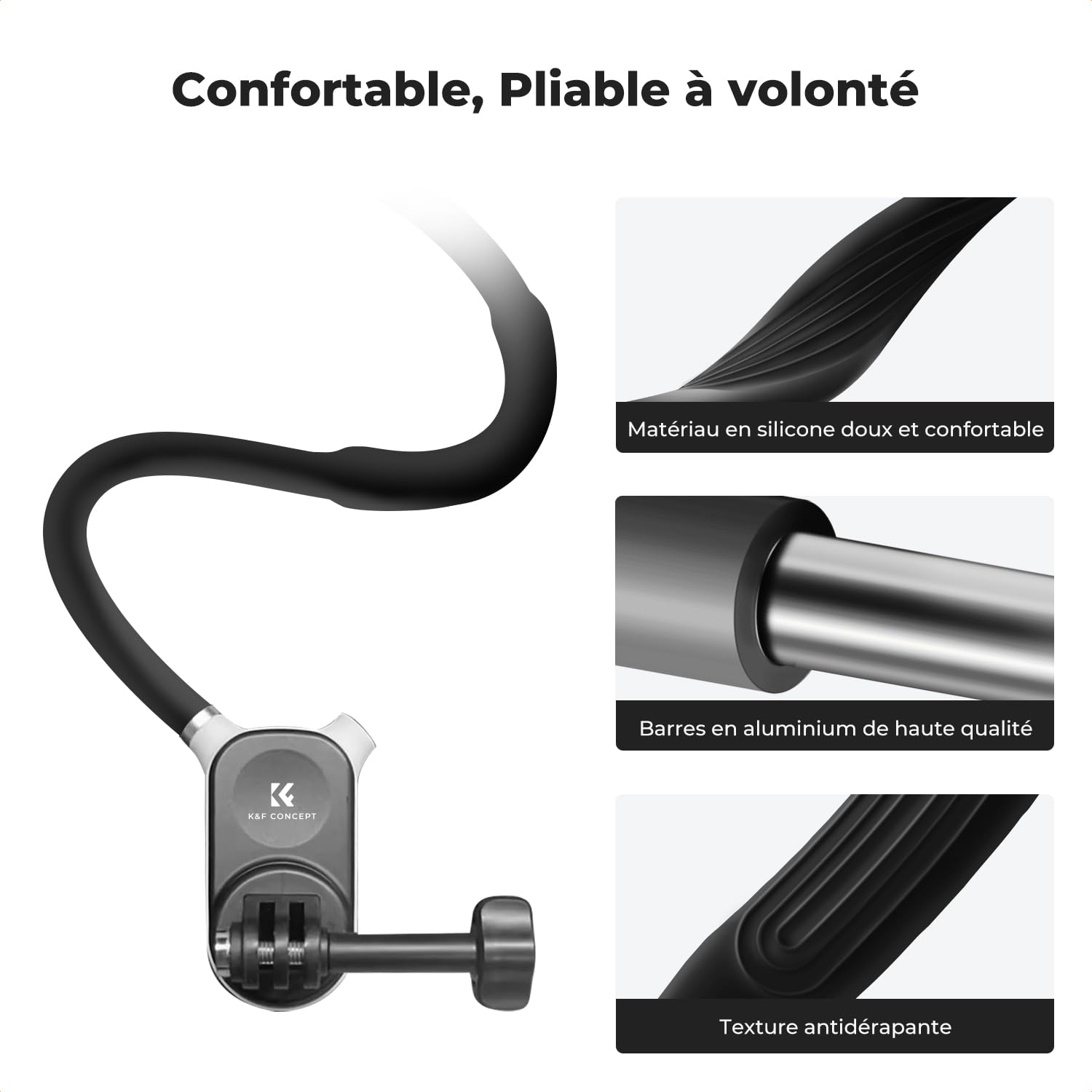 Support Cou Magnétique S2 MAX Pour Caméra Action + Sangle Poitrine - Compatible DJI Osmo Action 5/4, GoPro Hero 13/12