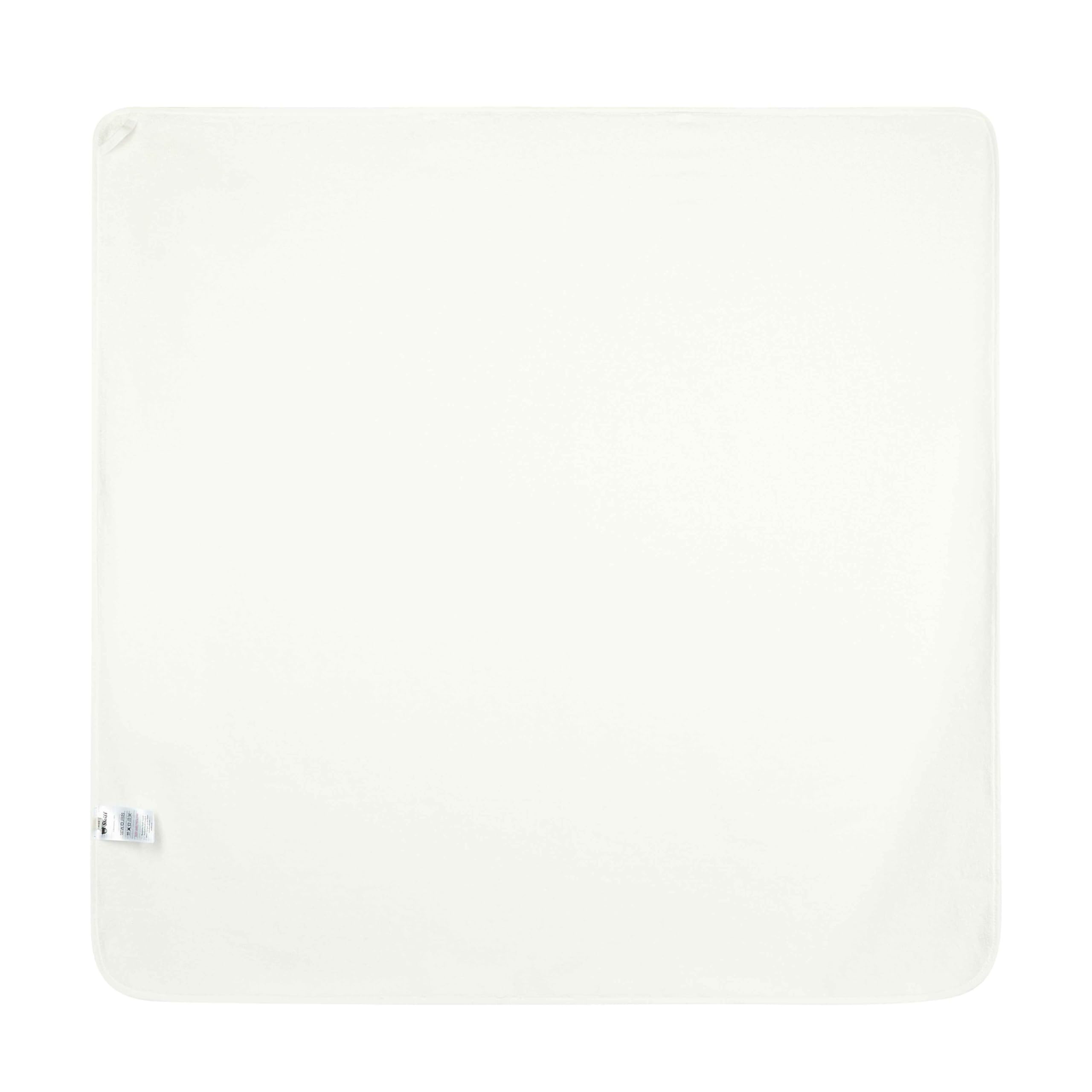 LALALO Steiff Badetuch mit Kapuze, Kapuzenhandtuch Bestickt mit Name für Baby & Kinder, Frottee Badehandtuch/Babybadetuch 100x100 cm (Weiß/Beige)