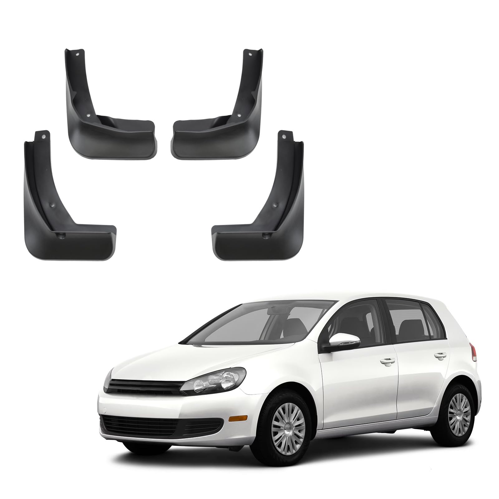 J&J AUTOMOTIVE | Set di Parafanghi per Auto Paraspruzzi per Golf 7 2013-2019 5P Berlina, Set 4 Pz Parafanghi per Auto, Kit Set di paraspruzzi