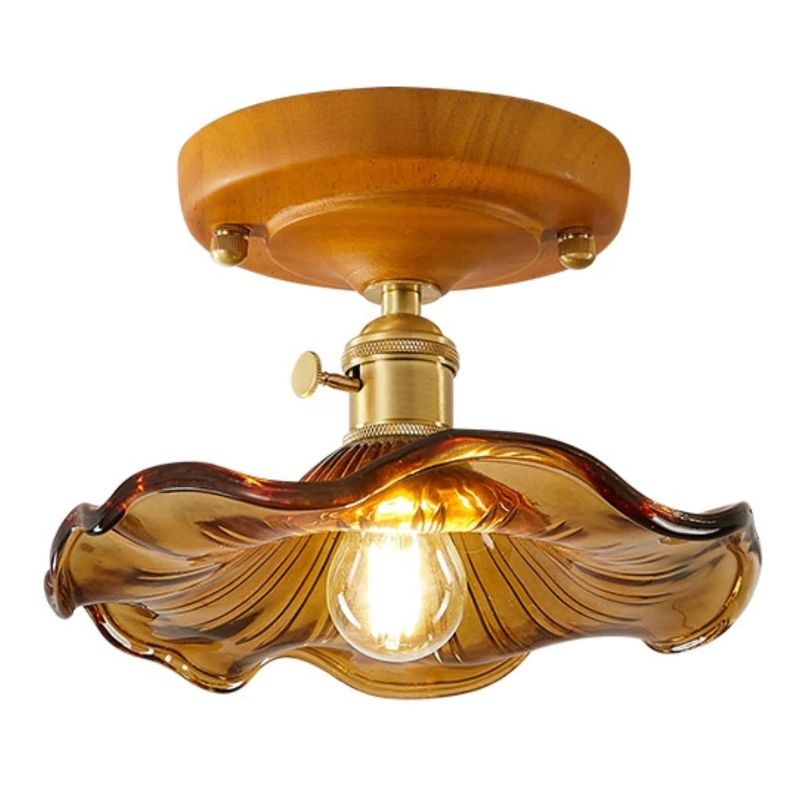 Modern American Flush Mount Fixture With Retro Farmhouse Ceiling Lamp