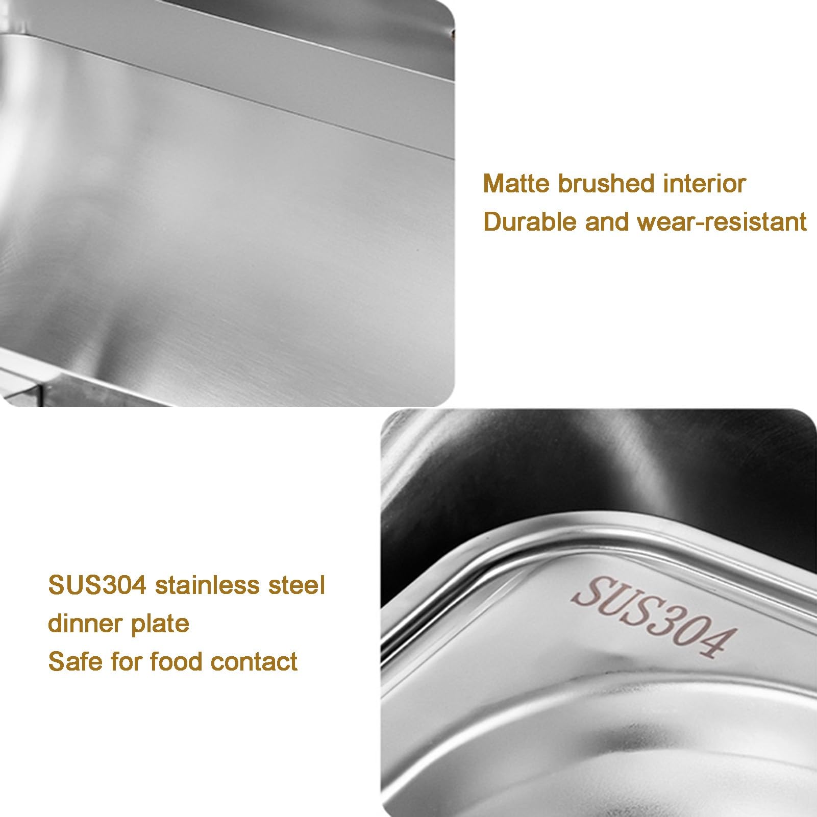Set di scaldavivande a buffet, vassoio per alimenti in acciaio inox, contenitore per condimenti refrigerati da banco per feste e matrimoni