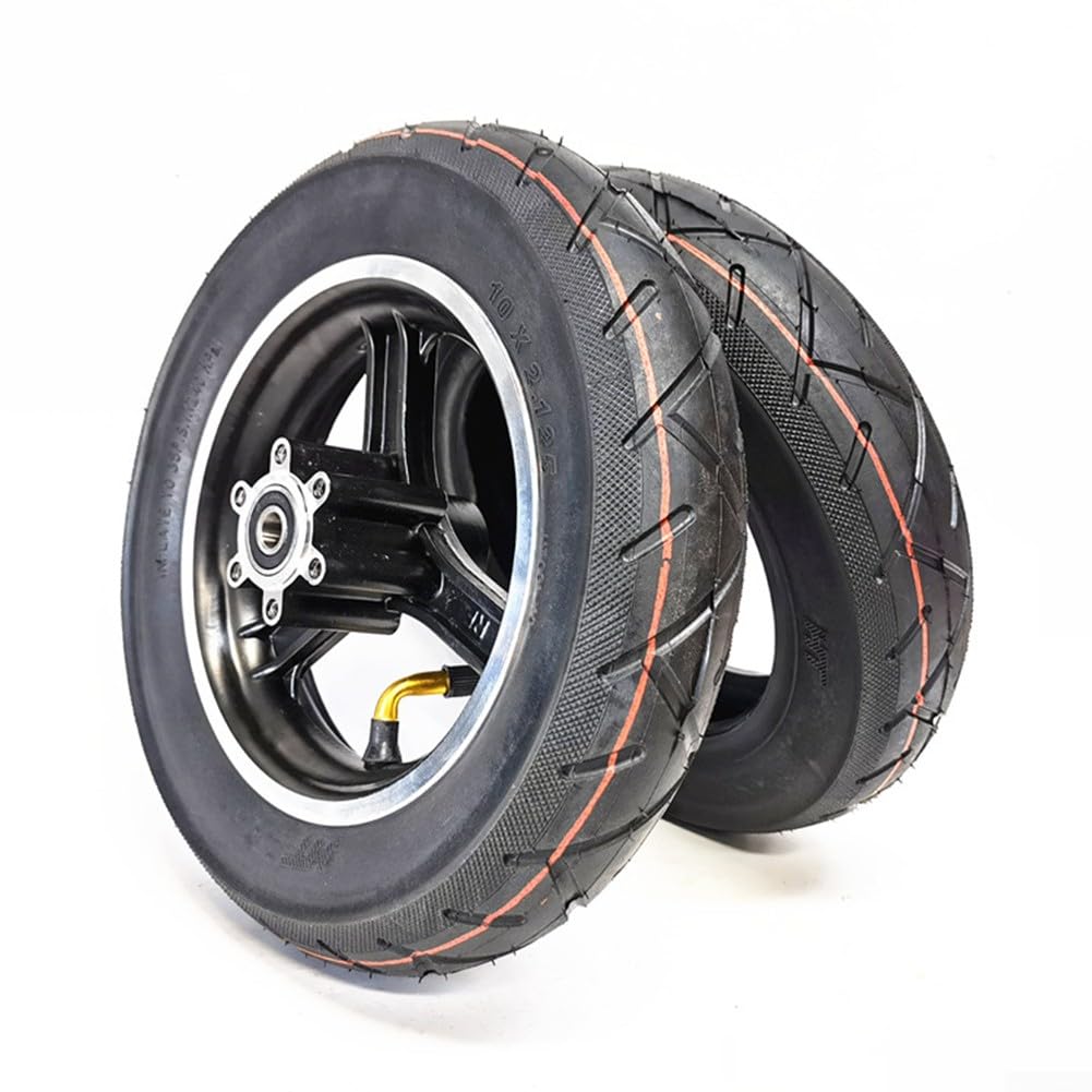 Pneus pour Trottinette électrique, Pneu tubeless 10 Pouces 10 x 2,125, pour Tout-Terrain, avec Disque de Frein de 140 mm, 1 020-1 150 g