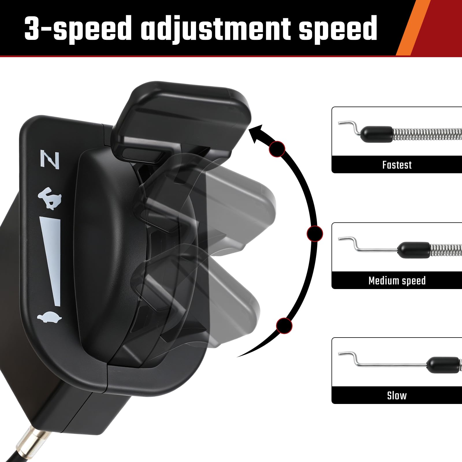 Tellegloww Paquete de 2 cables de estrangulamiento del acelerador compatibles con Cub Cadet 946-05098c Xt1 Lt46 Lt50 Gt50 Gt54 St54 Xt2-lx50 St54 Lt54 Lx46 Conjunto de cable del acelerador compatible