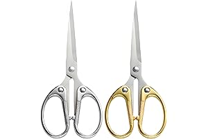 Supreme 4.72" All Stainless Steel Gold Desk Scissors