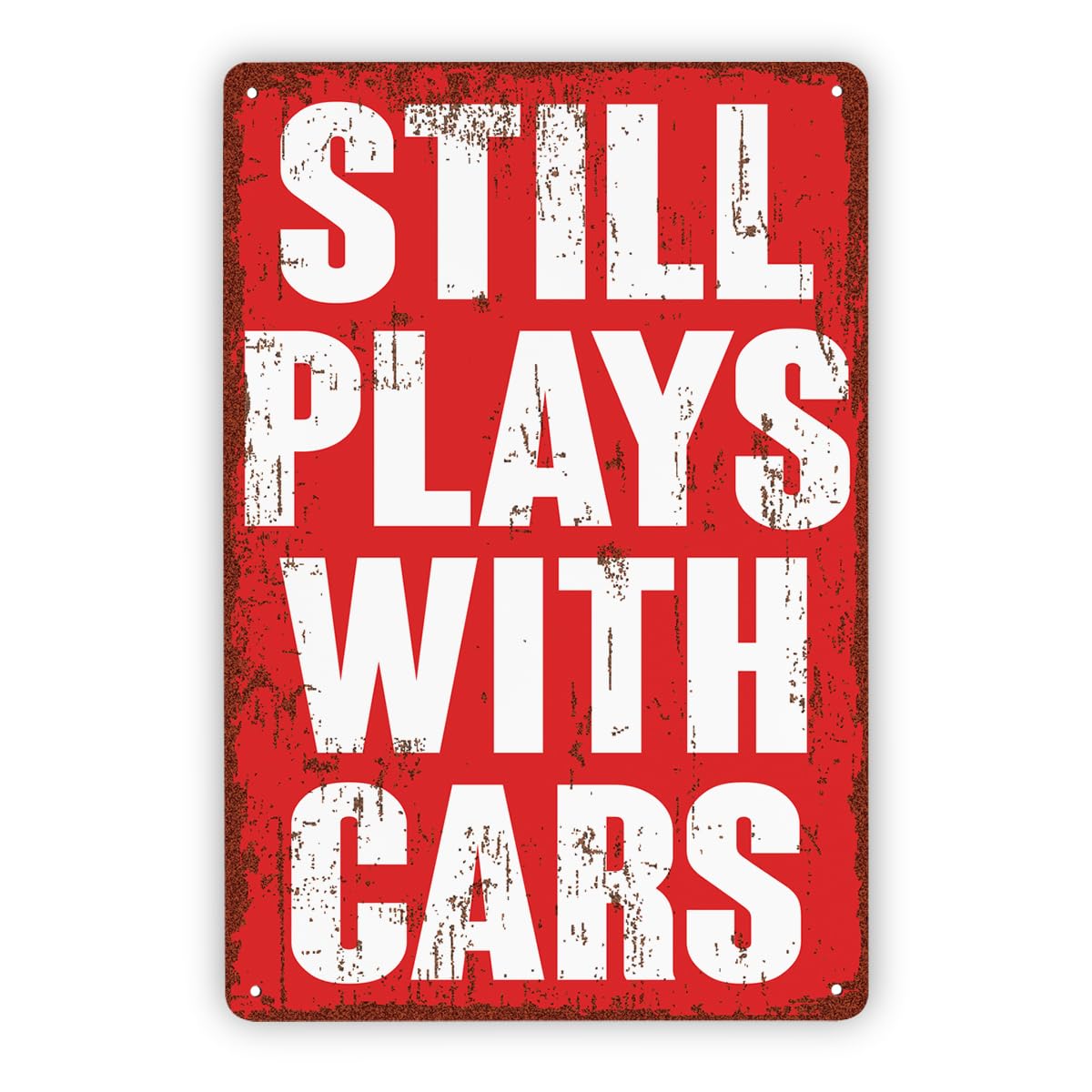 Vintage Metal Tin Sign Funny S, Still Plays With Cars S, Garage Man Cave Home Bar Decor, Garage Decor For Men, Mechanic Man Cave Barn Plaque Wall Art Poster Custom Private Property Signs Outdoor