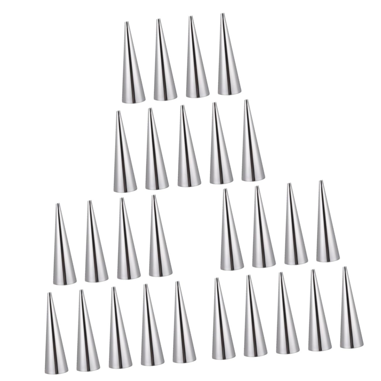 CIYODO 27pcs Conical Shaped Croissant Moulds Stainless Steel Bread Baking Tools for Home Bakery Baking Supplies for Delicious Bread Making