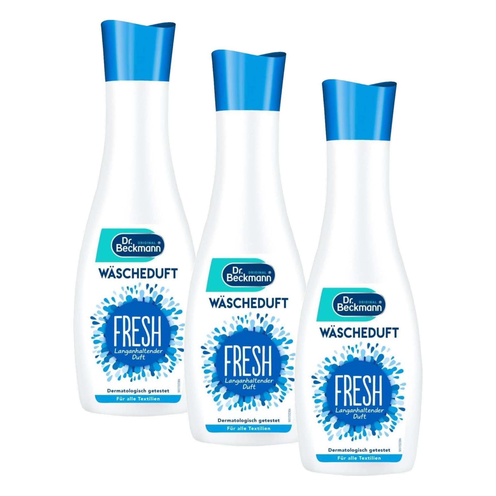 Dr. Beckmann Wäscheduft Fresh Intense, Frischen Und Langanhaltenden Duft, Ohne Weichspüler, Für Alle Textilien Geeignet, 250 ml (Packung mit 3)