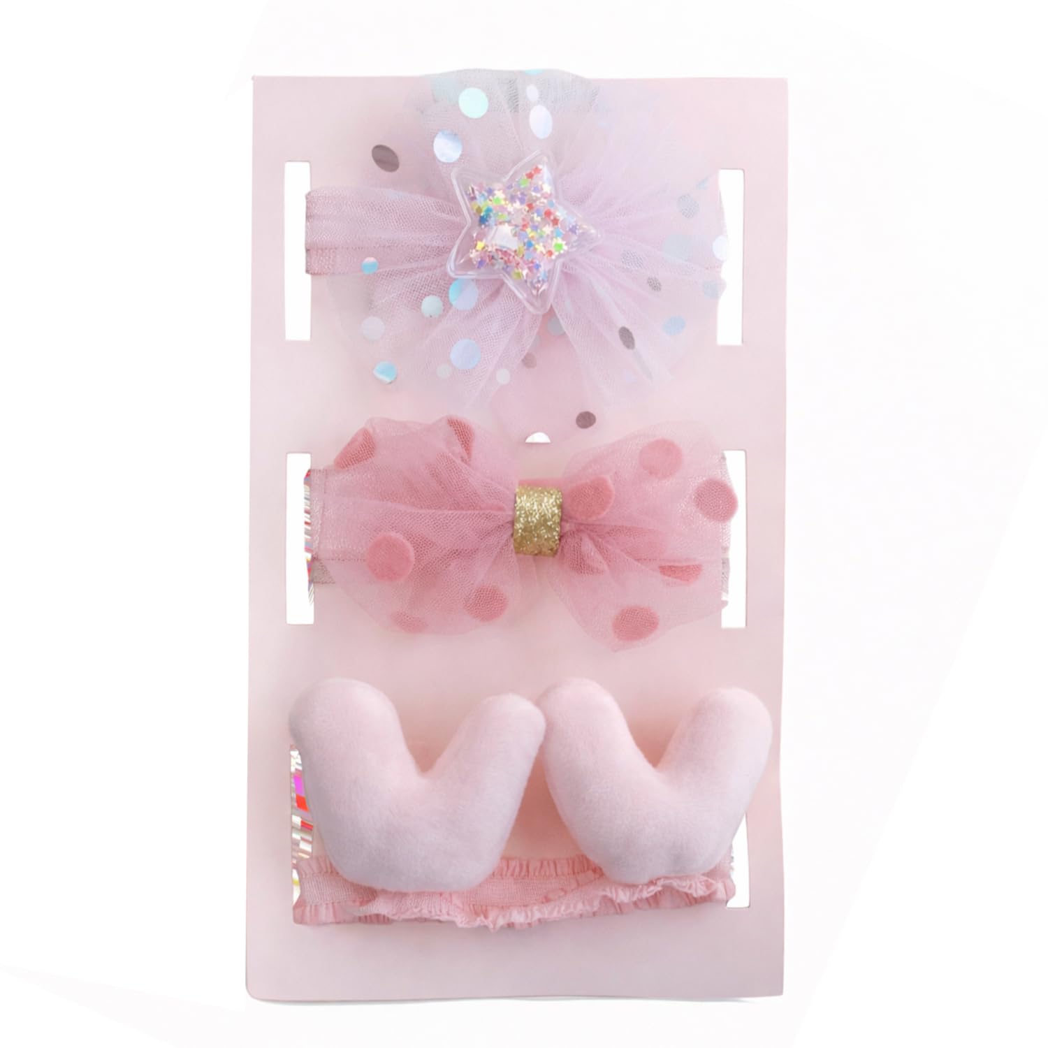SYGA 3 Pcs Baby Girl Headband Soft Flower Bow Strechable Hairband Suitable For Newborns, Infants, Toddlers And Kids 0-3 Years(Color - 1007),Multi-picture-12