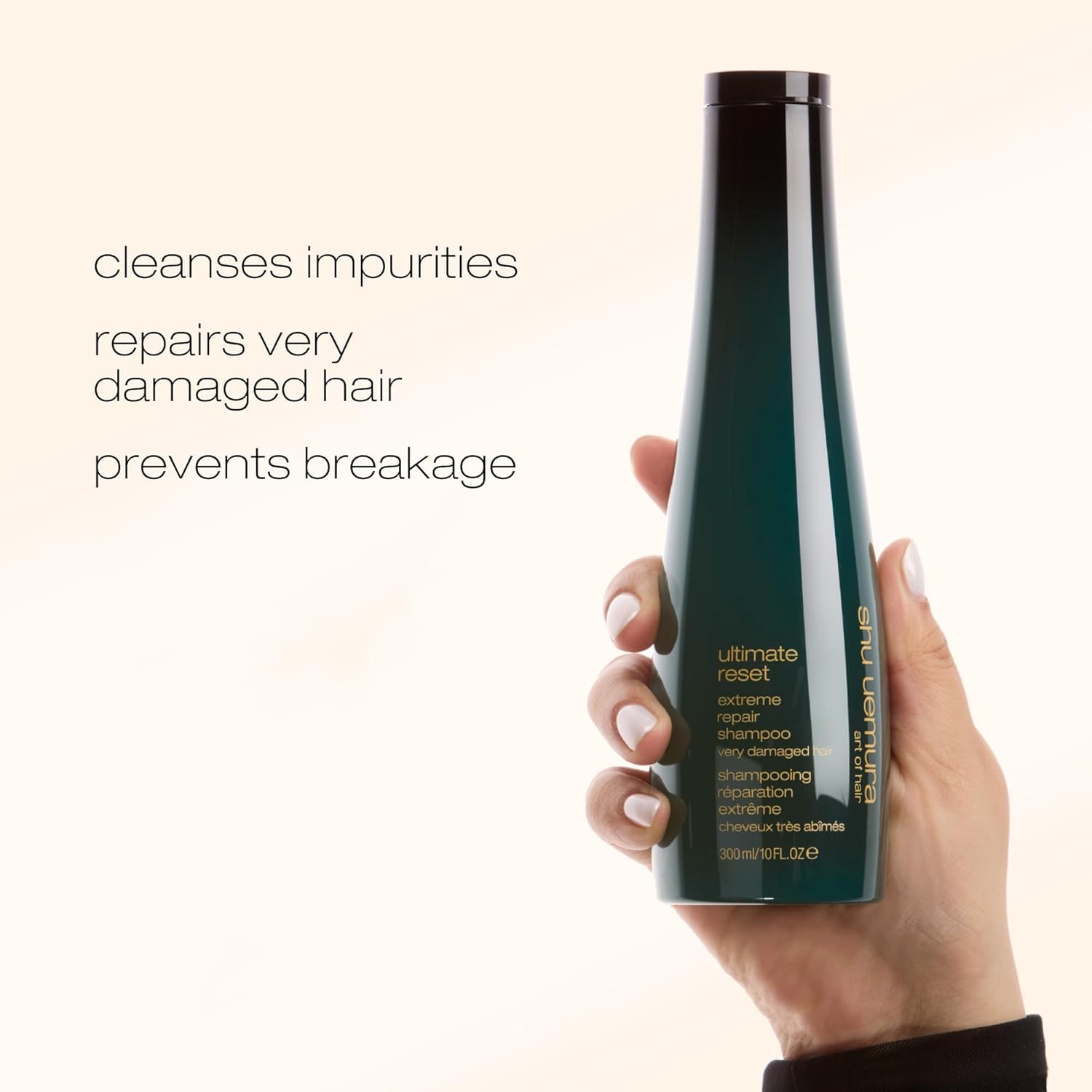 shu uemura art of hair ultimate reset extreme repair shampoo & mask set - formulated with japanese rice extract to reduce split ends and breakage, deeply conditions and nourishes very damaged hair - Image 3