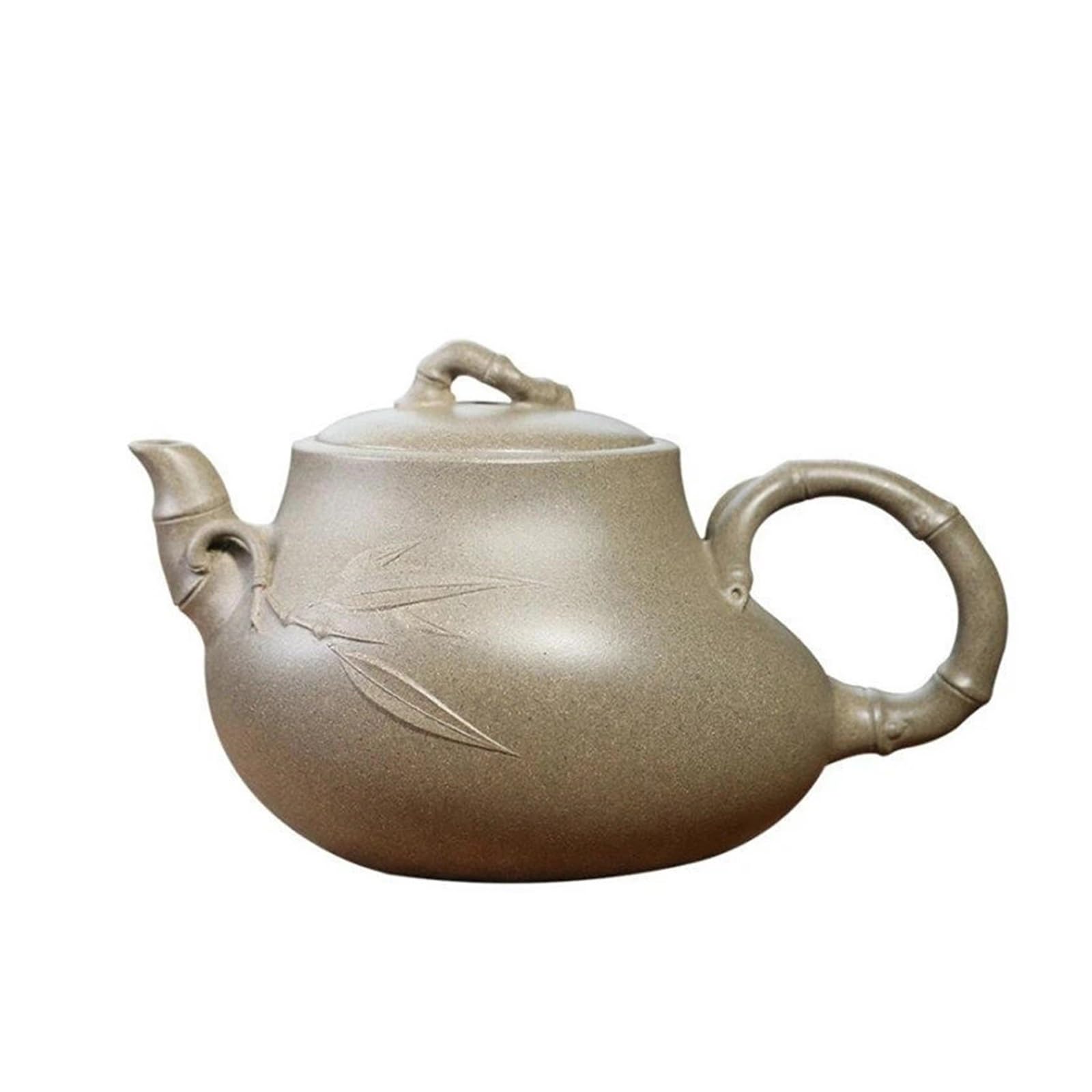 TYUHDUYUR 230ml Clay Teapots Famous Handmade Tea Pot Kettle Chinese Zisha Tea Set Collection Gifts (Beige 13.8 * 8.5 * 4.4cm)