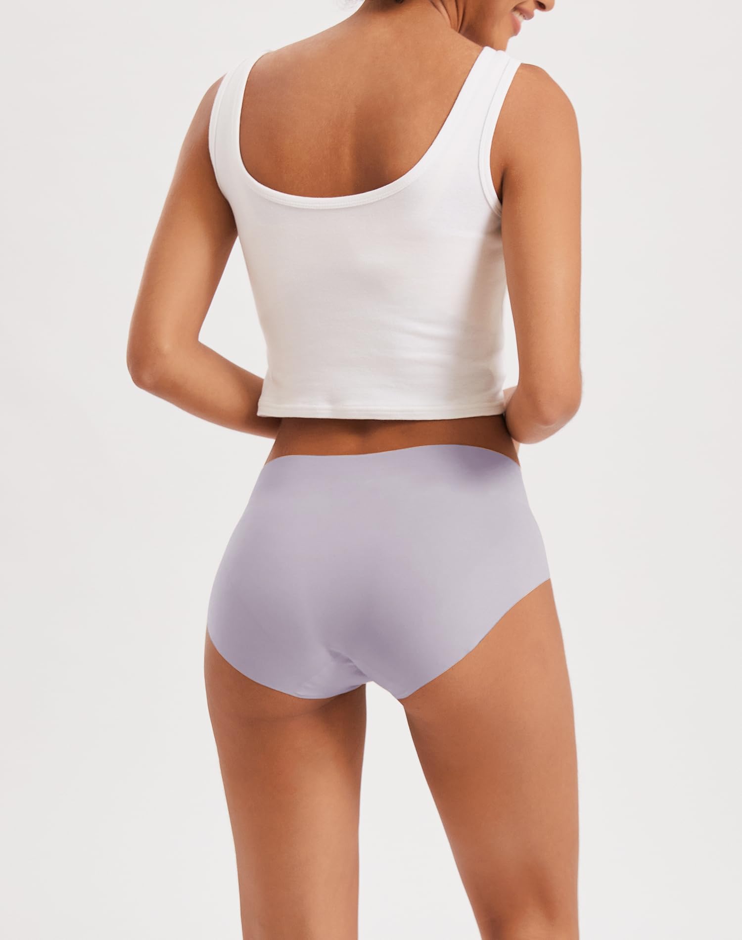 INNERSY Slip Donna Senza Cuciture Elastico Mutande Vita Media Microfibra Intimo Invisibile Pacco da 3