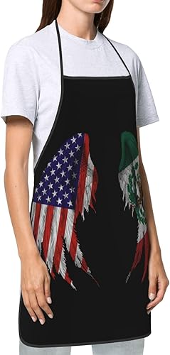 Miniatura 6 de Delantal para hombres y mujeres, ajustable, de gran volumen, divertido, vintage, para cocina, barbacoa y parrilla (sin bolsillos)