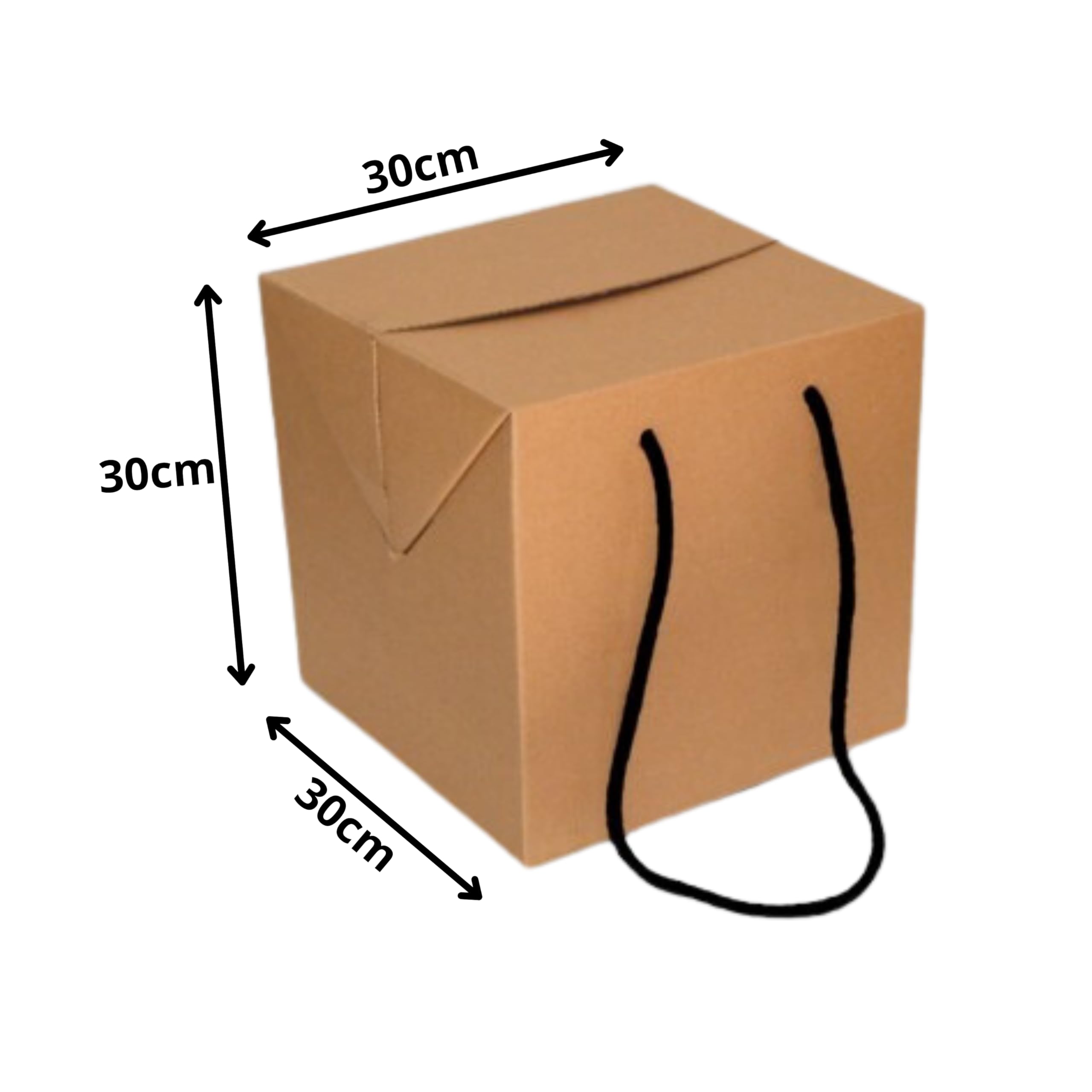 Cajas Regalo Cubo 300x300x300mm (Pack 25) - Caja para regalos, cesta, envios, tienda - Marrón