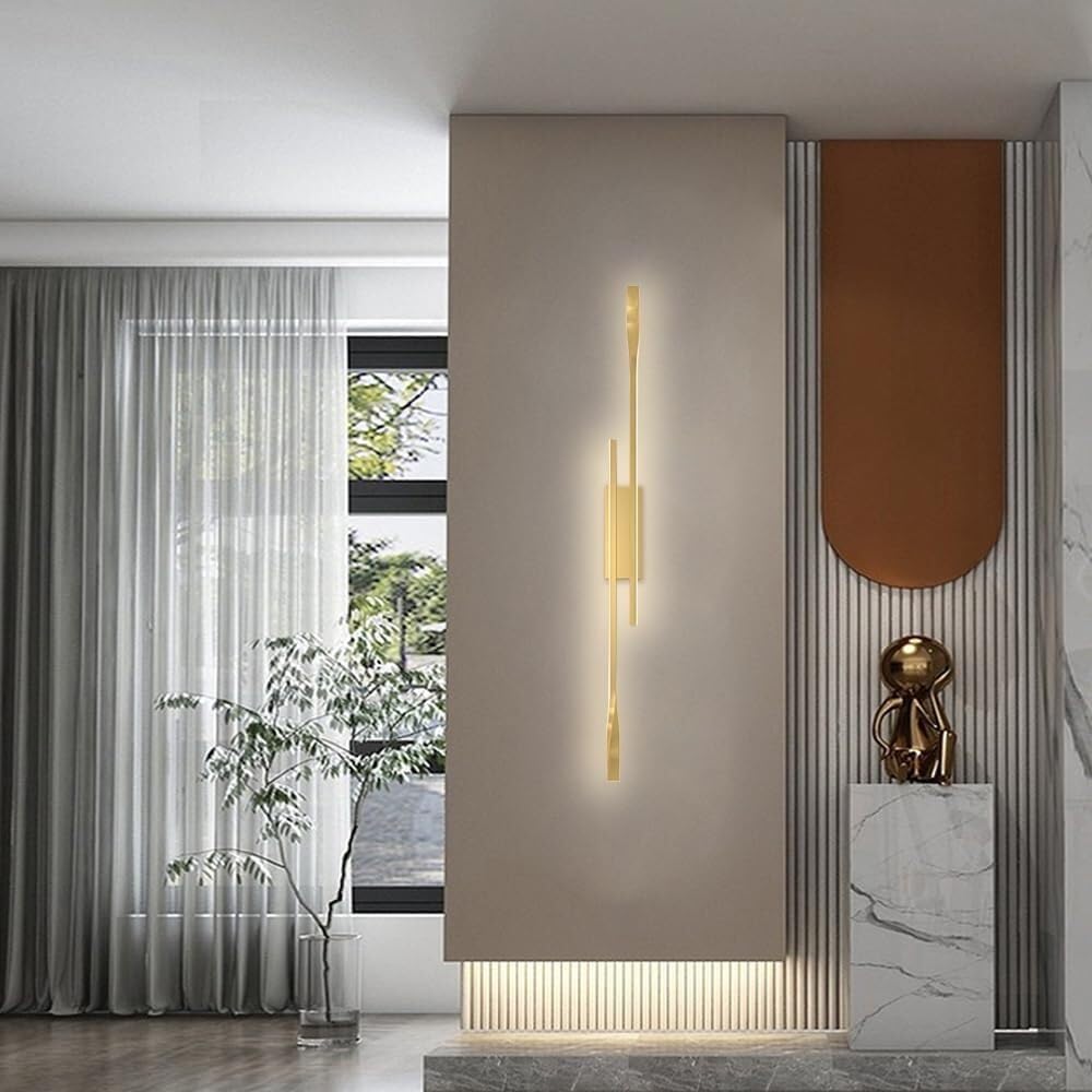Nowoczesna narożna lampa ścienna LED Długie ściemnialne oświetlenie liniowe do przedpokoju sypialni kuchnia wyspa bar salon łazienka