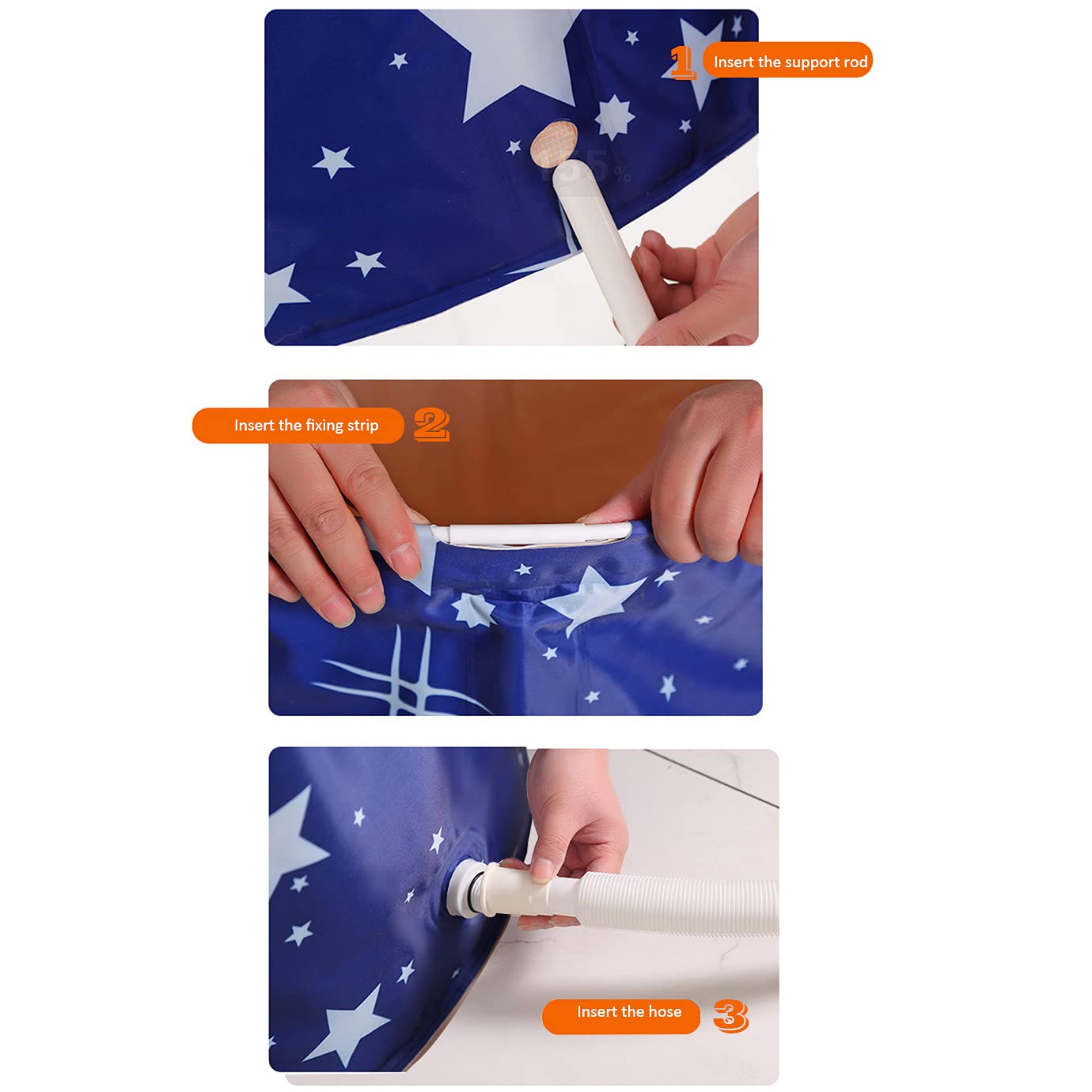 YANHE Vasca da bagno unisex, portatile, pieghevole, calda, 4 strati di tessuto, vasca da bagno autoportante, 75 cm