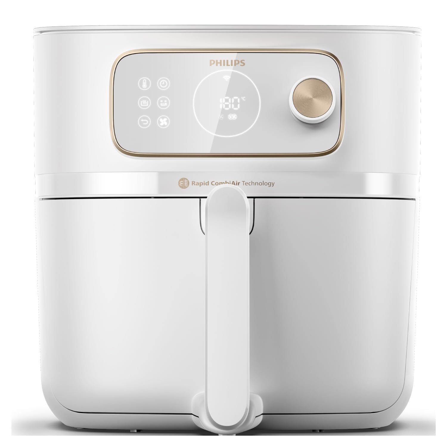 Philips Airfryer Combi 7000 Series XXL - 8,3L (2kg), Airfryer 22-in-1, connessa al WiFi, con il 99% di grassi in meno** e Rapid CombiAir, App HomeID, Bianco (HD9876/20)