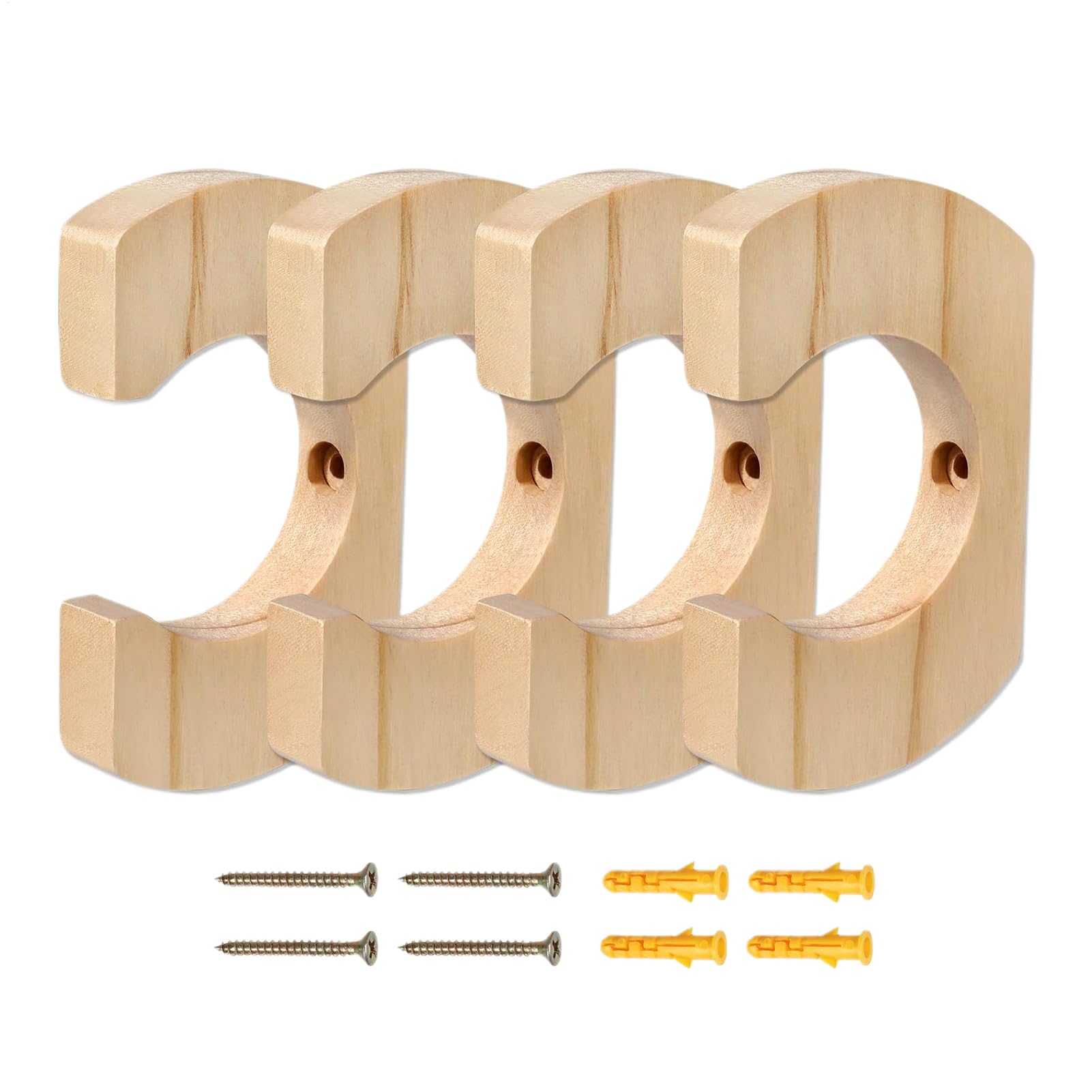 Fyrdyn Kayak Paddle Wall Mount | Scratch-Proof Oar Storage Keeper,Wooden Kayak Oar Holder - for Boathouse Living Room Bedroom Balconies Outdoor Indoor