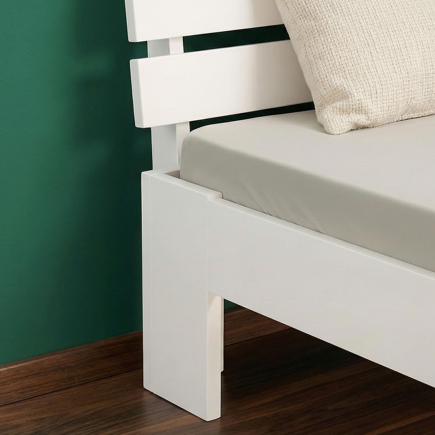 Homestyle4u Letto matrimoniale 160 x 200 in legno di pino massiccio bianco telaio letto con rete a doghe