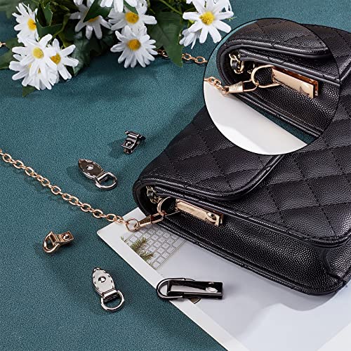 WADORN Bag Buckle, 12pcs Metal Alloy Handbag Clasps with D Ring, 3 Styles, 3 Sizes, for DIY Leather Craft Making Gunmetal - Image 3