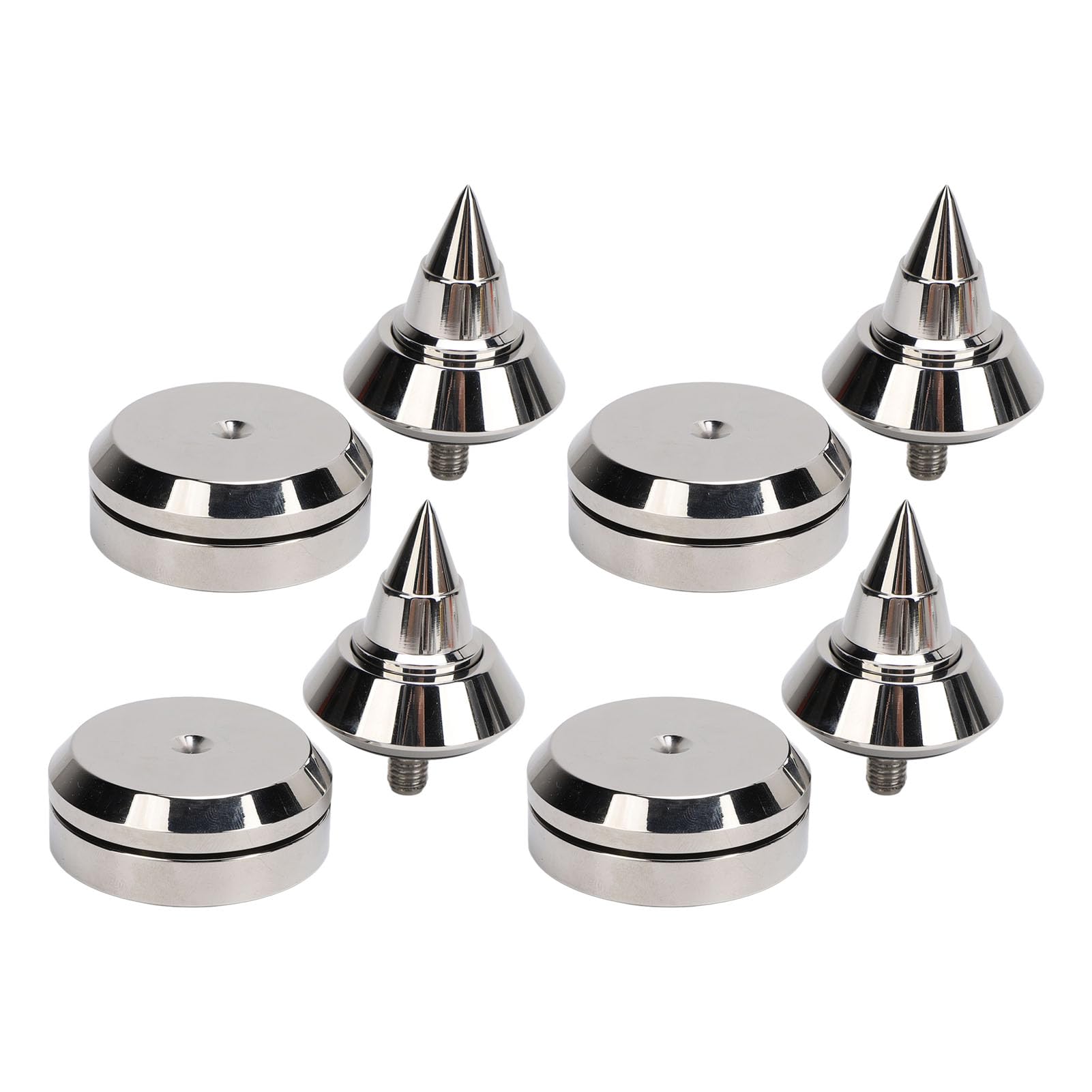Paquete de 4 Protectores de Suelo con Puntas de Altavoz, Altura Ajustable M8, Almohadilla de Punta para Altavoz para Subwoofer, Reproductor de CD, DVD, Amplificador, Tocadiscos y