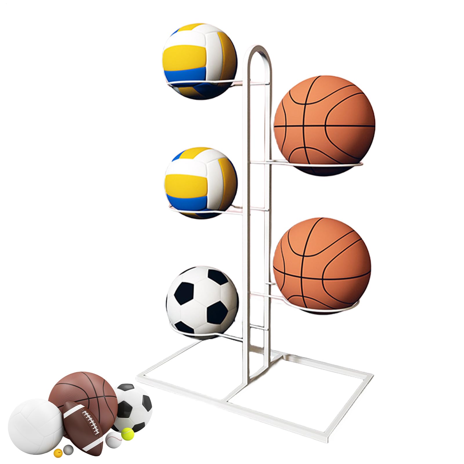 Rastrelliera Per Palloni, Supporto Per Palloni Da Basket, Supporto Per Palloni Da Calcio, Supporto Per Basket, Rastrelliera Per Palloni Con Supporto Per Palloni, Rastrelliera Verticale Per Palloni