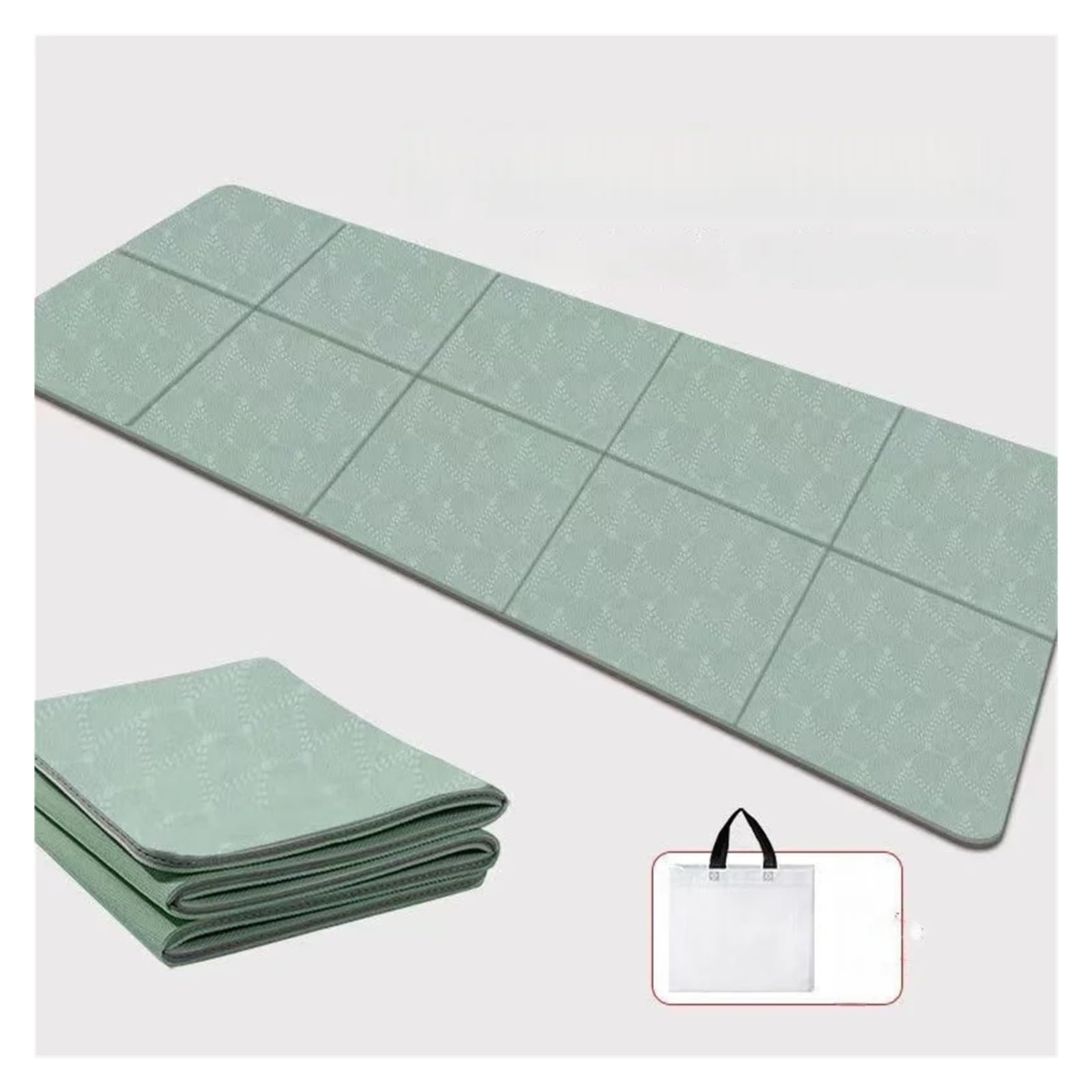 Faltbare Yogamatte, tragbare, verdickte Fitnessmatte für Sommerübungen | For Pilates und Bodenübungen. Doppelseitige rutschfeste Matte
