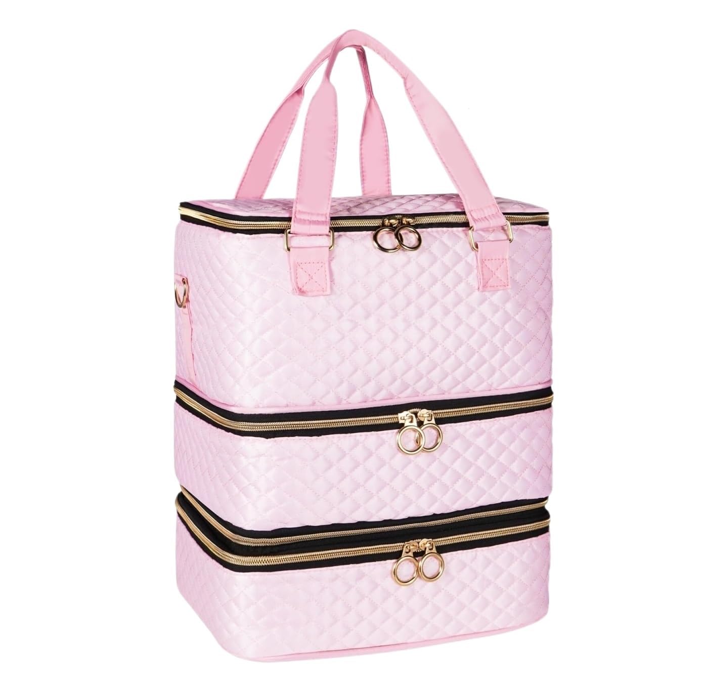 Lakiery Paznokci 3-warstwowy Organizer Do Zestawu Paznokci I Etui Przechowywania, Mieszczące 84 Butelki Organizer Zaopatrzenie(Pink)