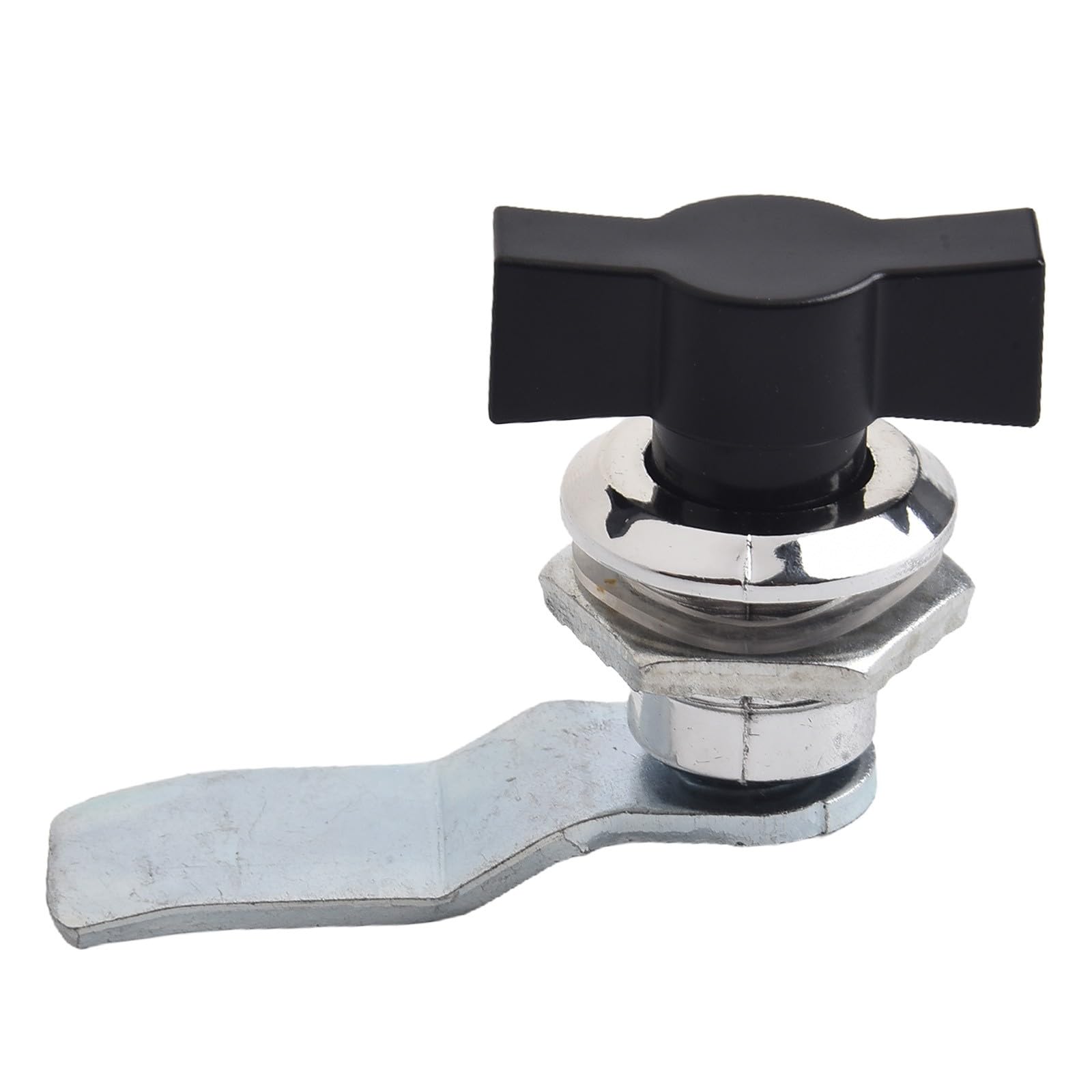 Cabinet Lock, Keyless Cam Aluminium Alloy Latch for Door Vending Safe Locker Mailbox Black