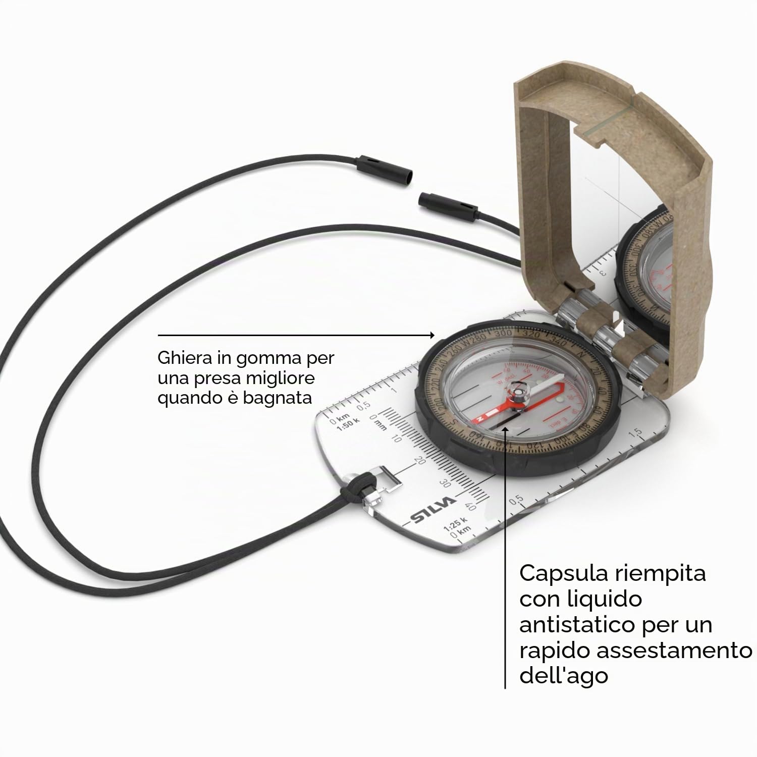 Silva Bussole Base Trasparente con Specchio Terra Ranger S bussola (MN) SILVA Unisex Adulti