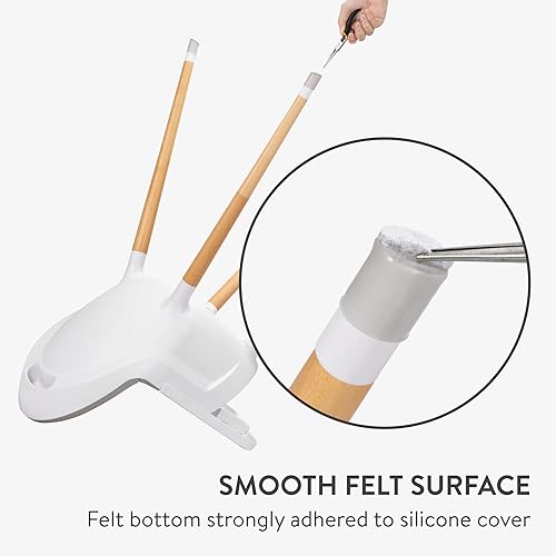 Miniatura 10 de Aneaseit Protectores de suelo para patas de silla, 16 unidades, transparentes, almohadillas de silicona con parte inferior de fieltro para suelos de